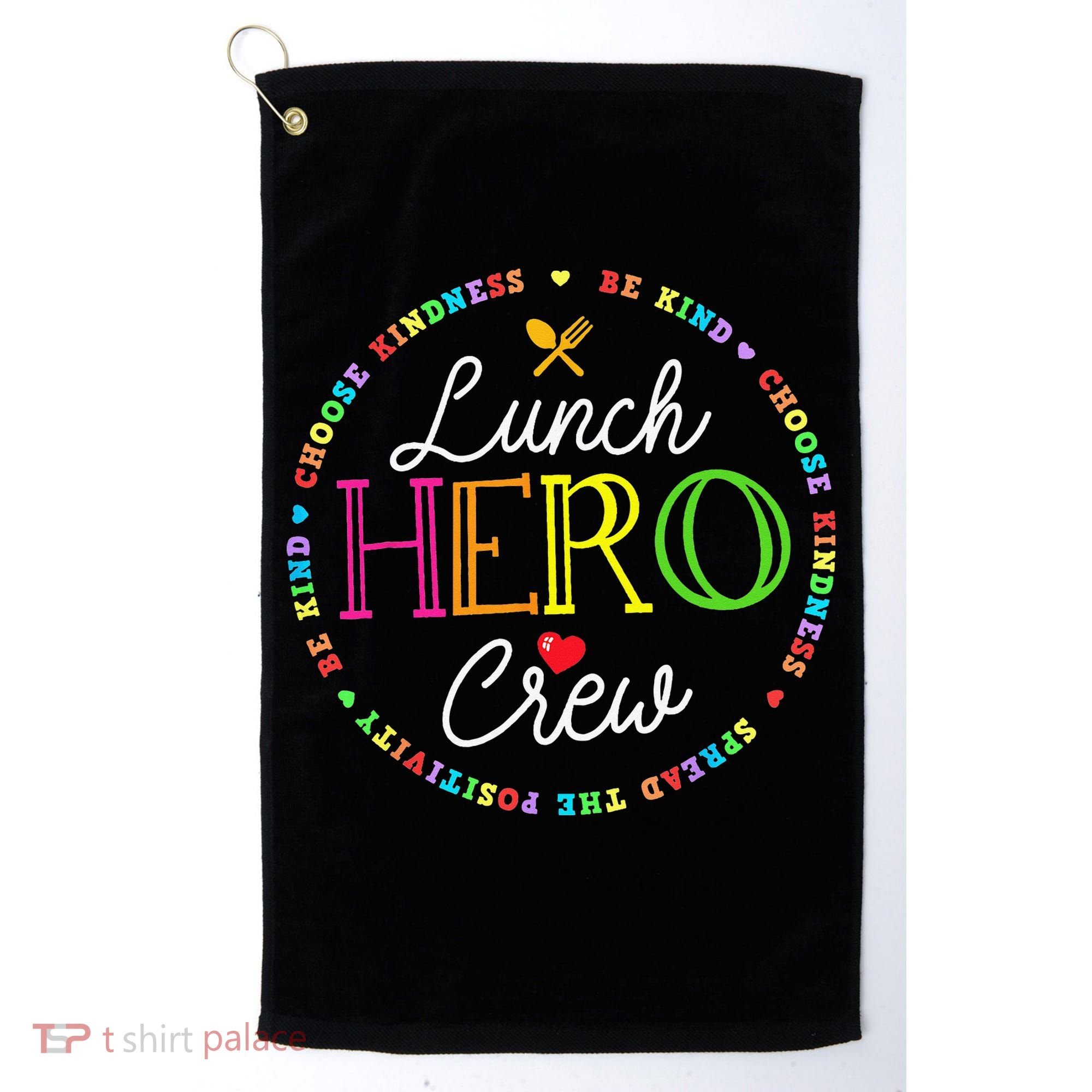 School Lunch Hero Squad Funny Cafeteria Workers Crew Lady Golf Towel
