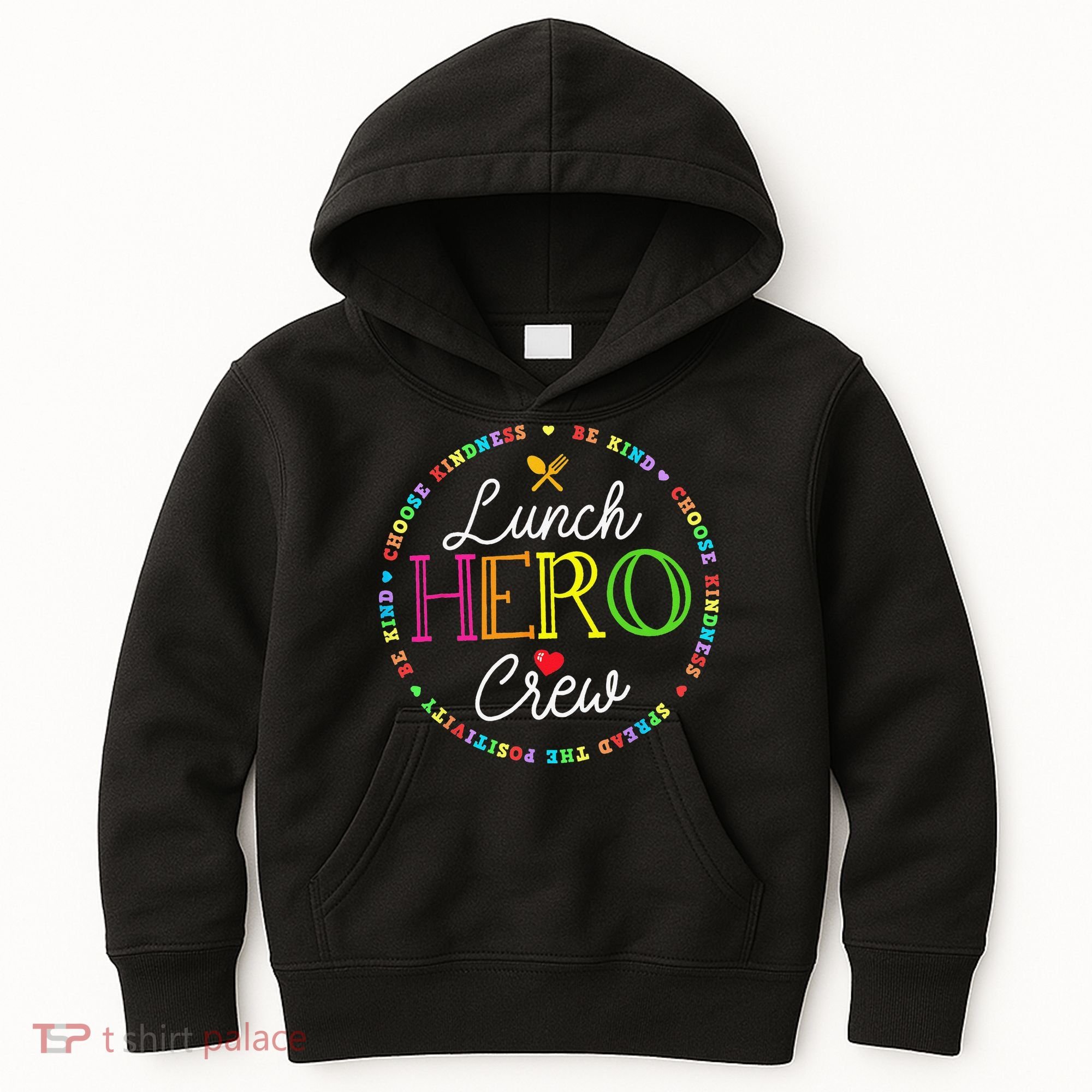 School Lunch Hero Squad Funny Cafeteria Workers Crew Lady Kids Hoodie
