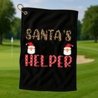 Santa's Little Helper Golf Towel thumb 1