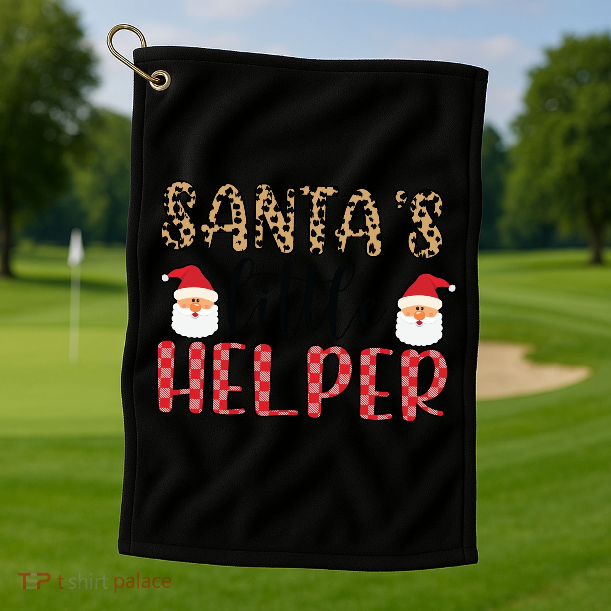 Santa's Little Helper Golf Towel