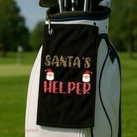 Santa's Little Helper Golf Towel thumb 2
