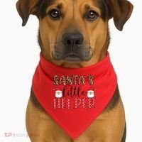 Santa's Little Helper USA-Made Doggie Bandana thumb 1