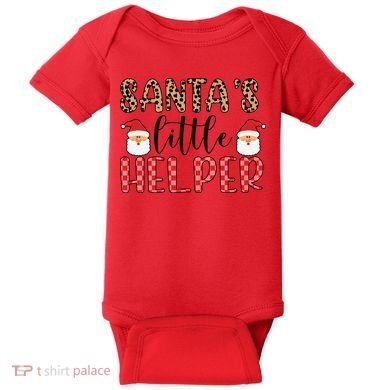 Santa's Little Helper Baby Bodysuit