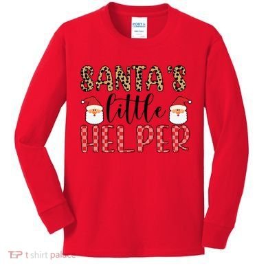 Santa's Little Helper Kids Long Sleeve Shirt