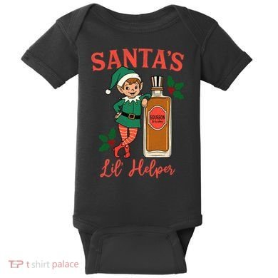 Santas Lil Helper Baby Bodysuit