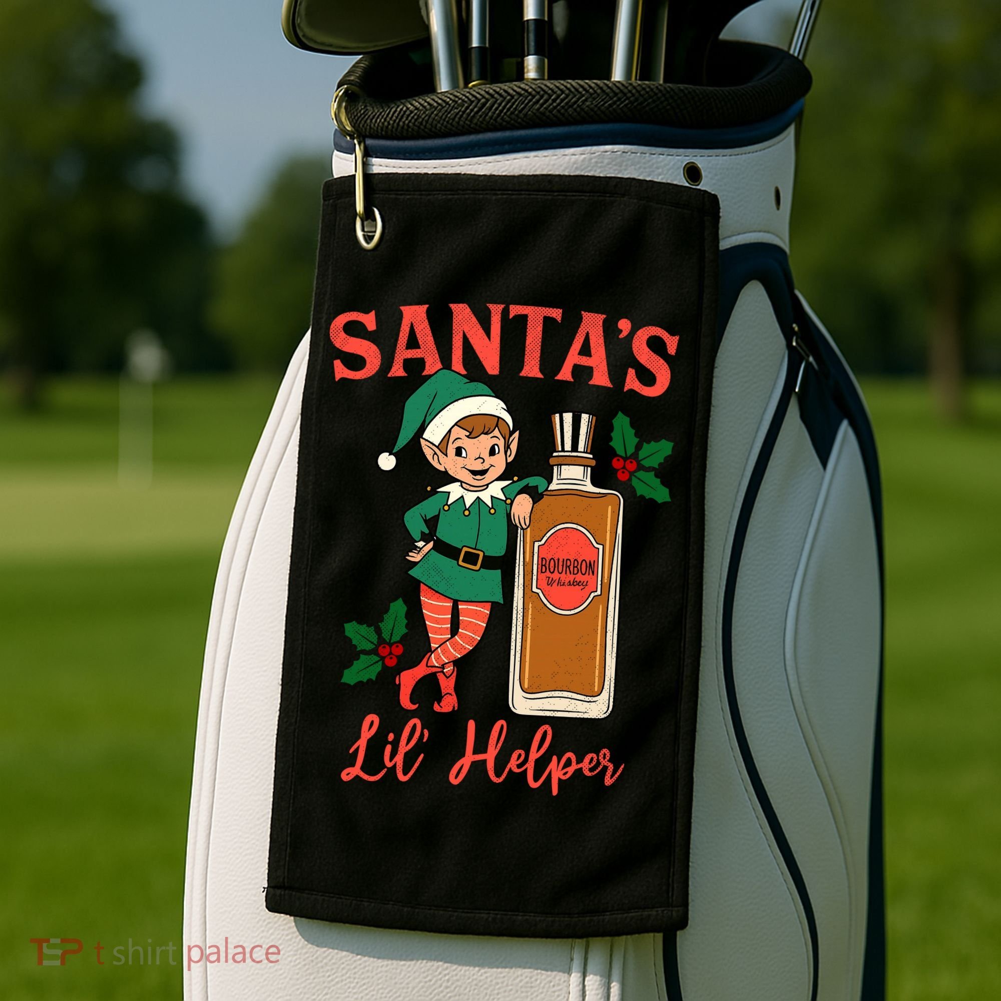 Santas Lil Helper Golf Towel