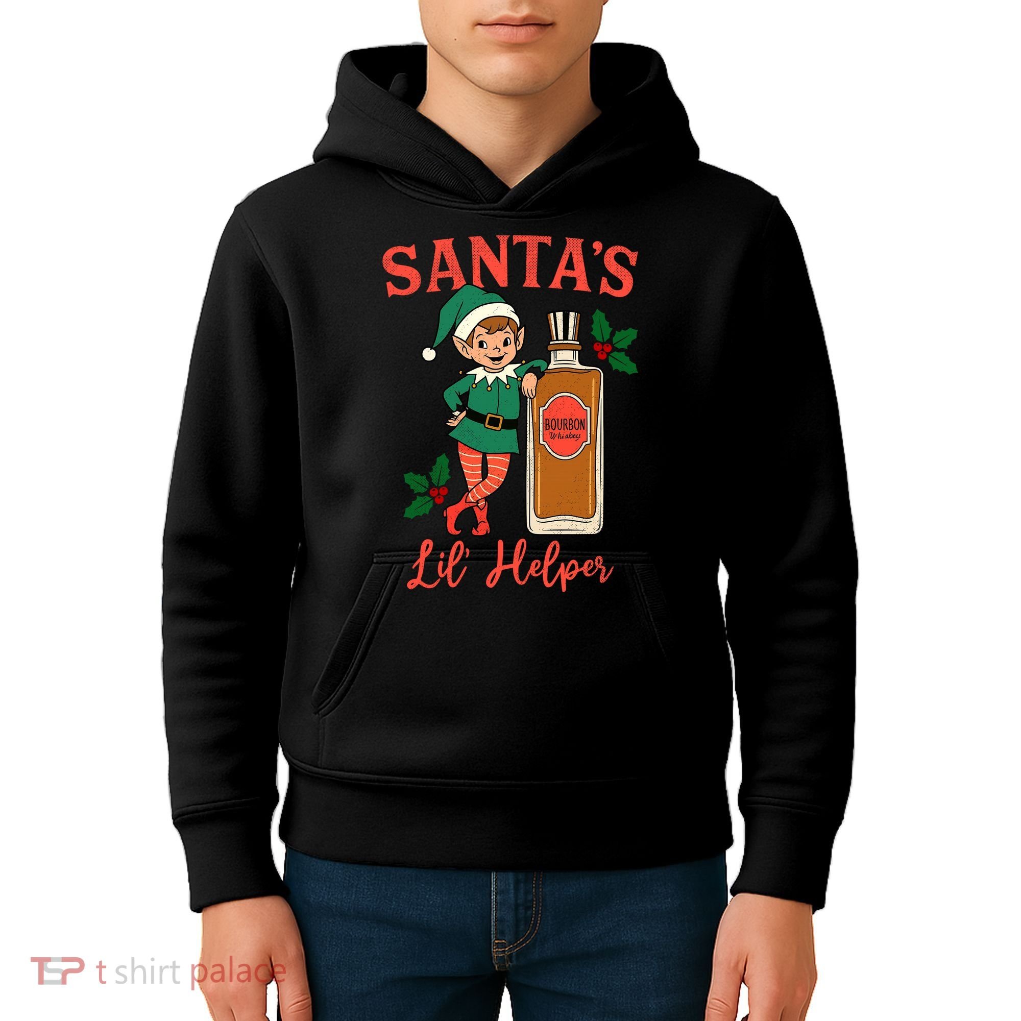 Santas Lil Helper Kids Hoodie