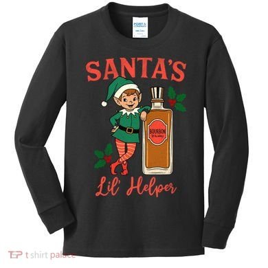 Santas Lil Helper Kids Long Sleeve Shirt