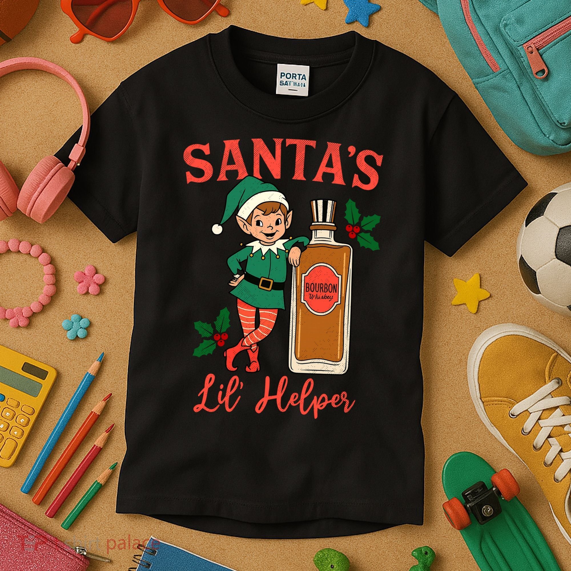 Santas Lil Helper Kids T-Shirt