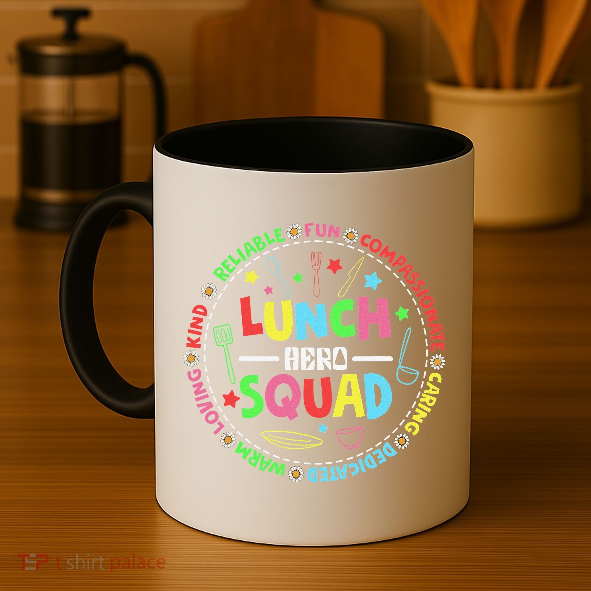 School Lunch Hero Squad Funny Cafeteria Workers Lunchroom Coffee Mug