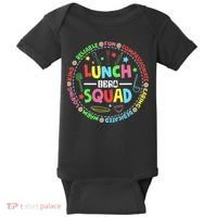 School Lunch Hero Squad Funny Cafeteria Workers Lunchroom Baby Bodysuit thumb 0