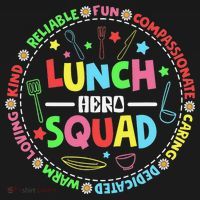 School Lunch Hero Squad Funny Cafeteria Workers Lunchroom Baby Bodysuit thumb 2