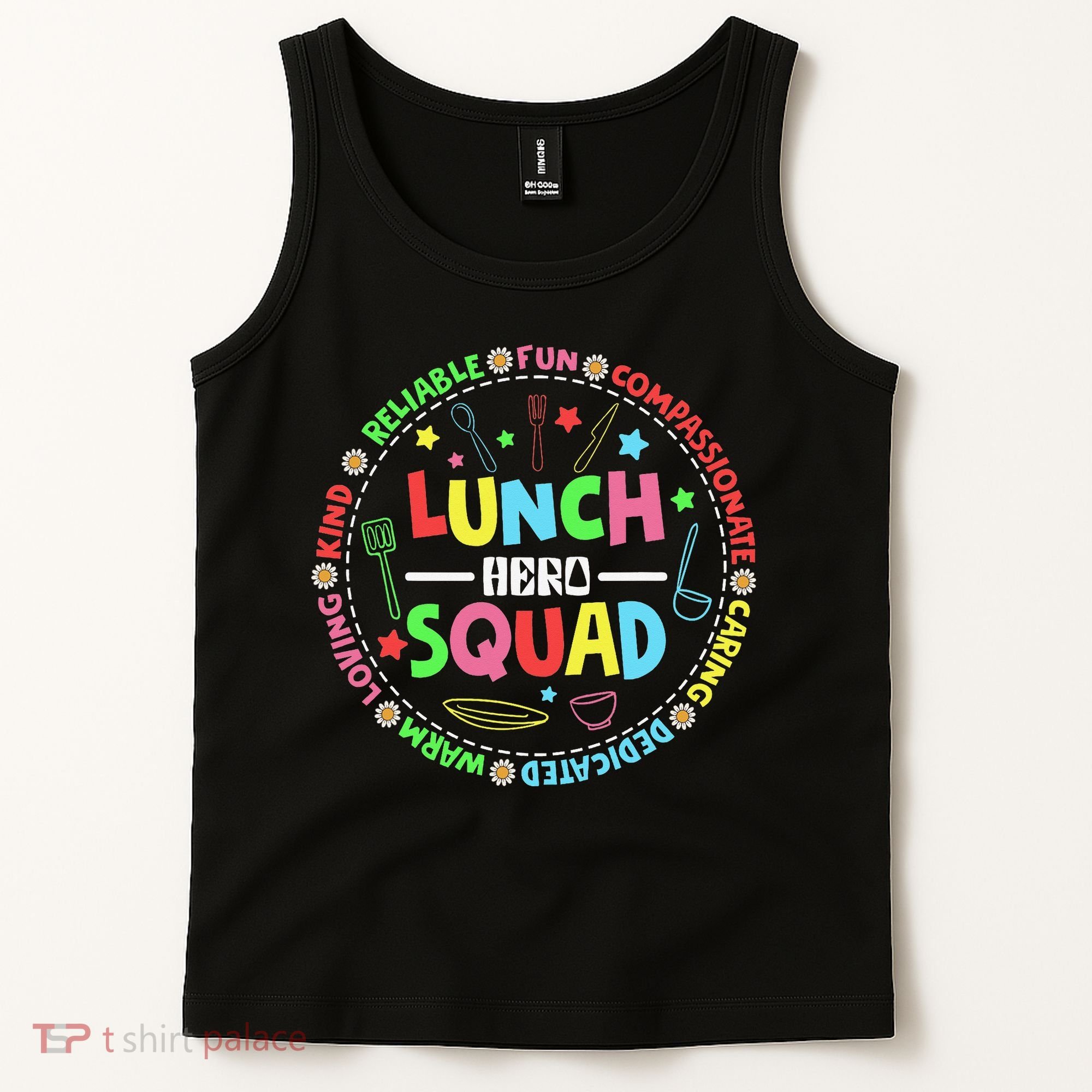 School Lunch Hero Squad Funny Cafeteria Workers Lunchroom Tank Top