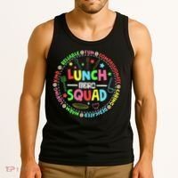 School Lunch Hero Squad Funny Cafeteria Workers Lunchroom Tank Top thumb 3