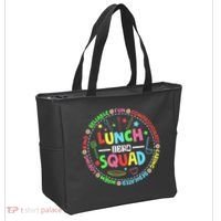 School Lunch Hero Squad Funny Cafeteria Workers Lunchroom Tote Bag thumb 2