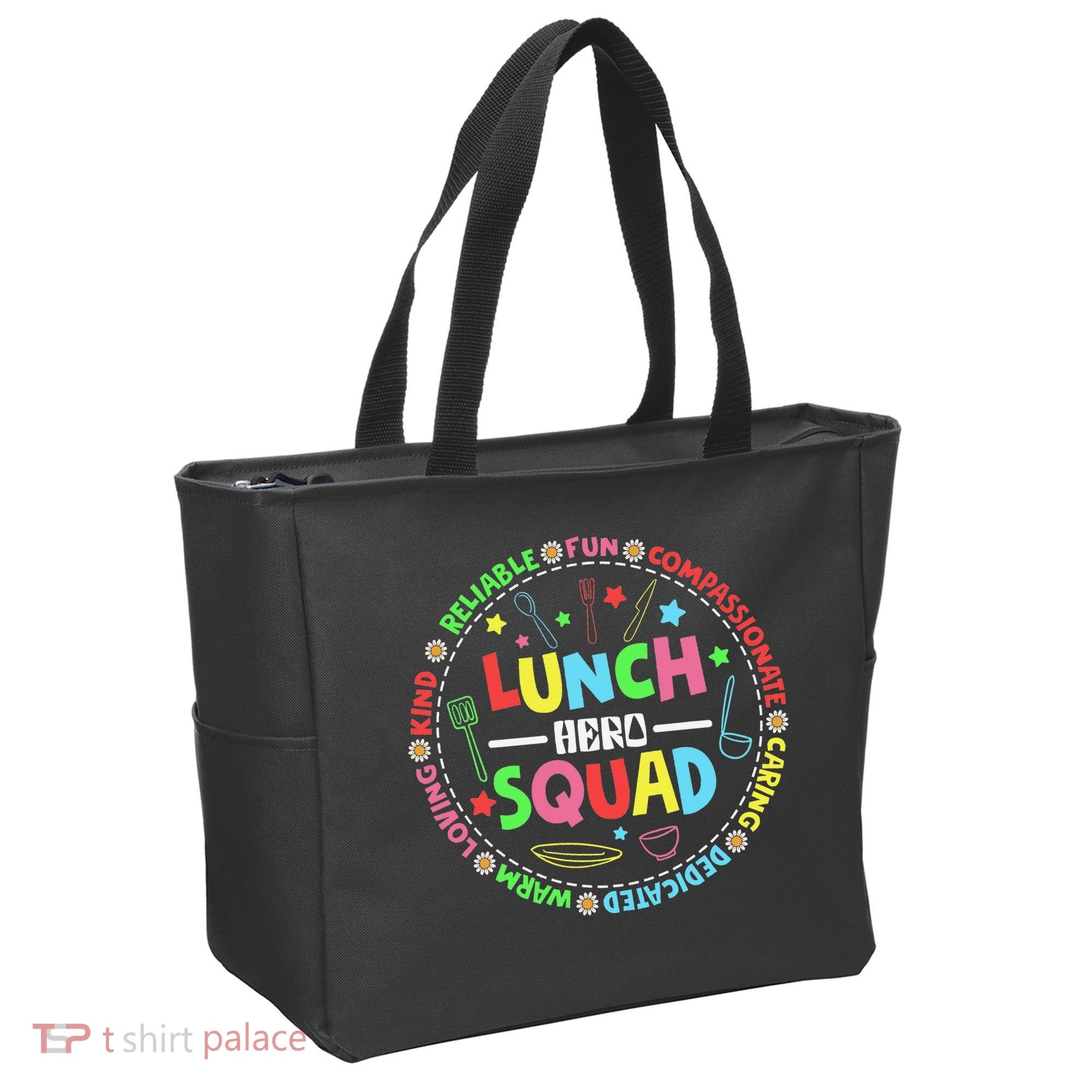 School Lunch Hero Squad Funny Cafeteria Workers Lunchroom Tote Bag