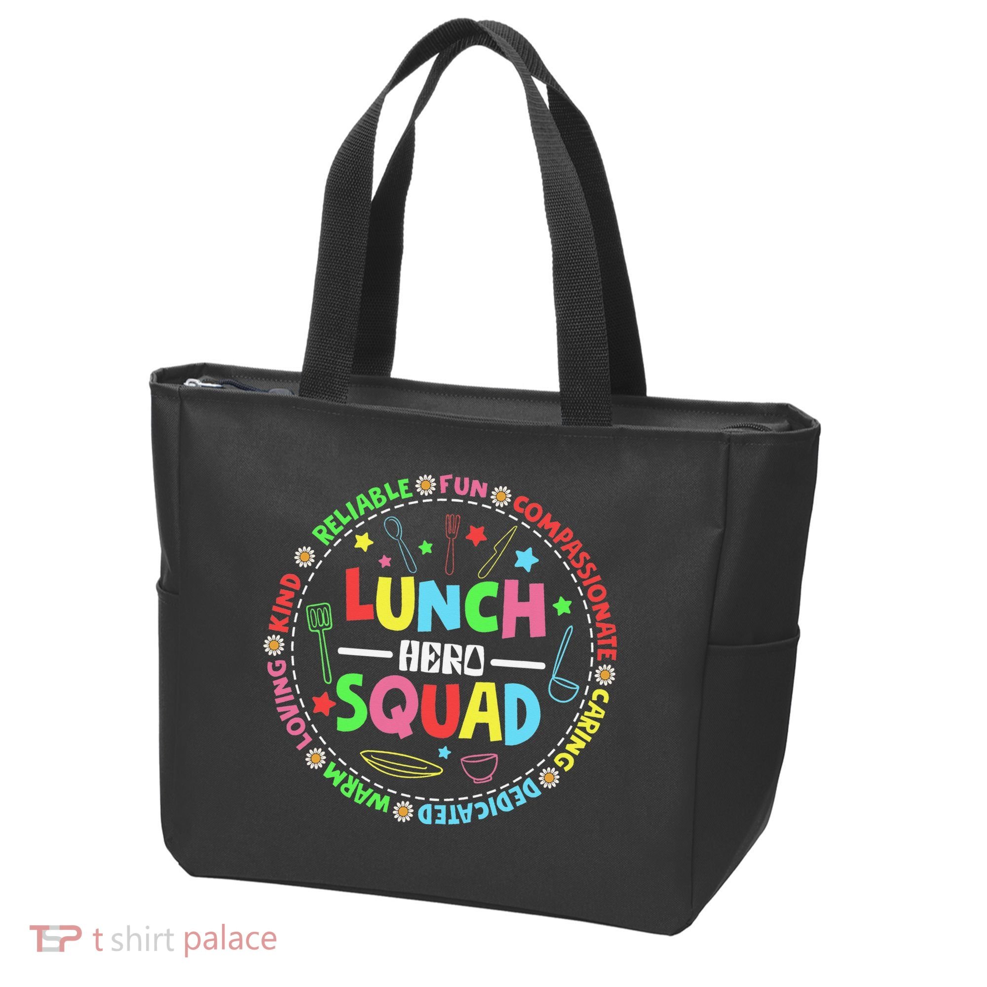 School Lunch Hero Squad Funny Cafeteria Workers Lunchroom Tote Bag