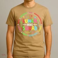 School Lunch Hero Squad Funny Cafeteria Workers Lunchroom T-Shirt thumb 3