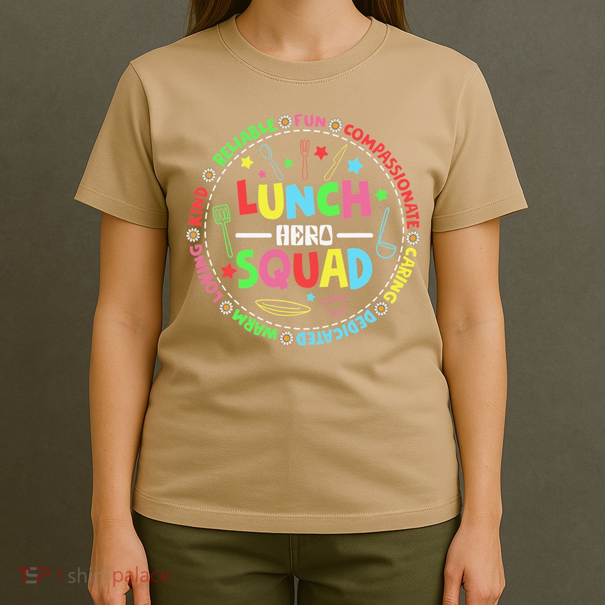 School Lunch Hero Squad Funny Cafeteria Workers Lunchroom T-Shirt