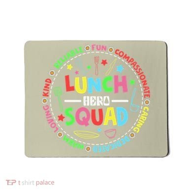 School Lunch Hero Squad Funny Cafeteria Workers Lunchroom Mousepad