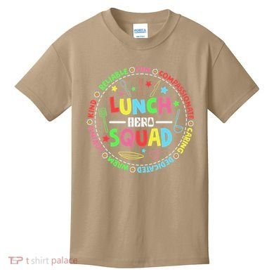 School Lunch Hero Squad Funny Cafeteria Workers Lunchroom Kids T-Shirt