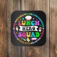 School Lunch Hero Squad Funny Cafeteria Workers Lunch Lady Coaster thumb 0