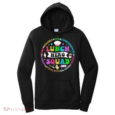 School Lunch Hero Squad Funny Cafeteria Workers Lunch Lady Women's Hoodie