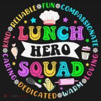 School Lunch Hero Squad Funny Cafeteria Workers Lunch Lady Women's Hoodie thumb 2