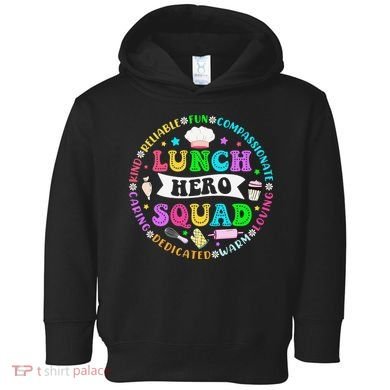 School Lunch Hero Squad Funny Cafeteria Workers Lunch Lady Toddler Hoodie