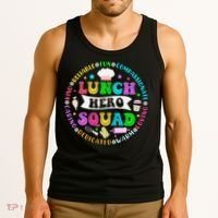 School Lunch Hero Squad Funny Cafeteria Workers Lunch Lady Tank Top thumb 3