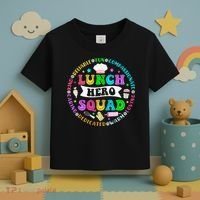School Lunch Hero Squad Funny Cafeteria Workers Lunch Lady Toddler T-Shirt thumb 3