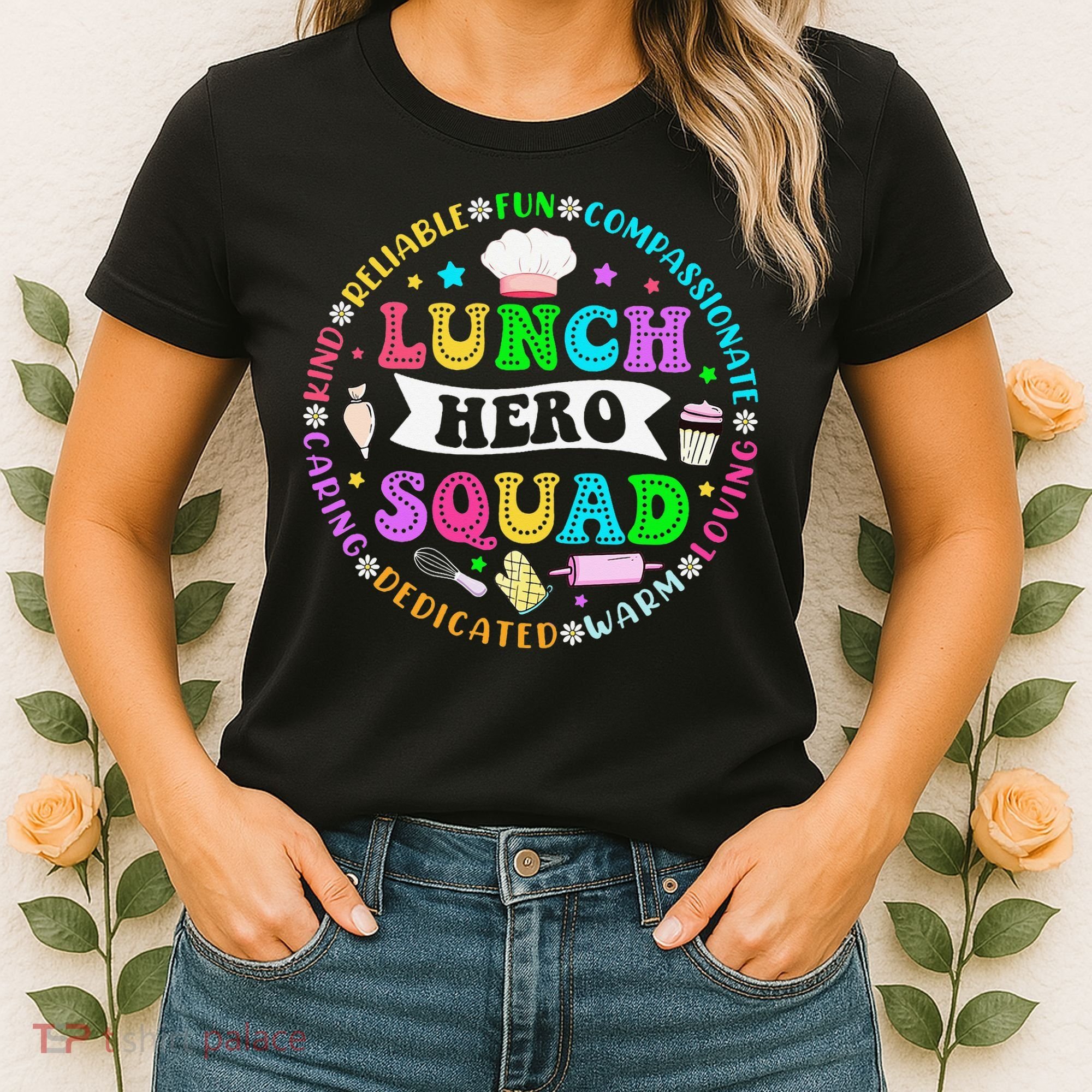 School Lunch Hero Squad Funny Cafeteria Workers Lunch Lady Women's T-Shirt