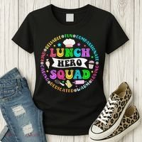School Lunch Hero Squad Funny Cafeteria Workers Lunch Lady Women's T-Shirt thumb 3