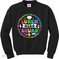 School Lunch Hero Squad Funny Cafeteria Workers Lunch Lady Kids Sweatshirt thumb 0