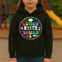 School Lunch Hero Squad Funny Cafeteria Workers Lunch Lady Kids Hoodie thumb 3