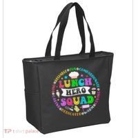 School Lunch Hero Squad Funny Cafeteria Workers Lunch Lady Tote Bag thumb 2