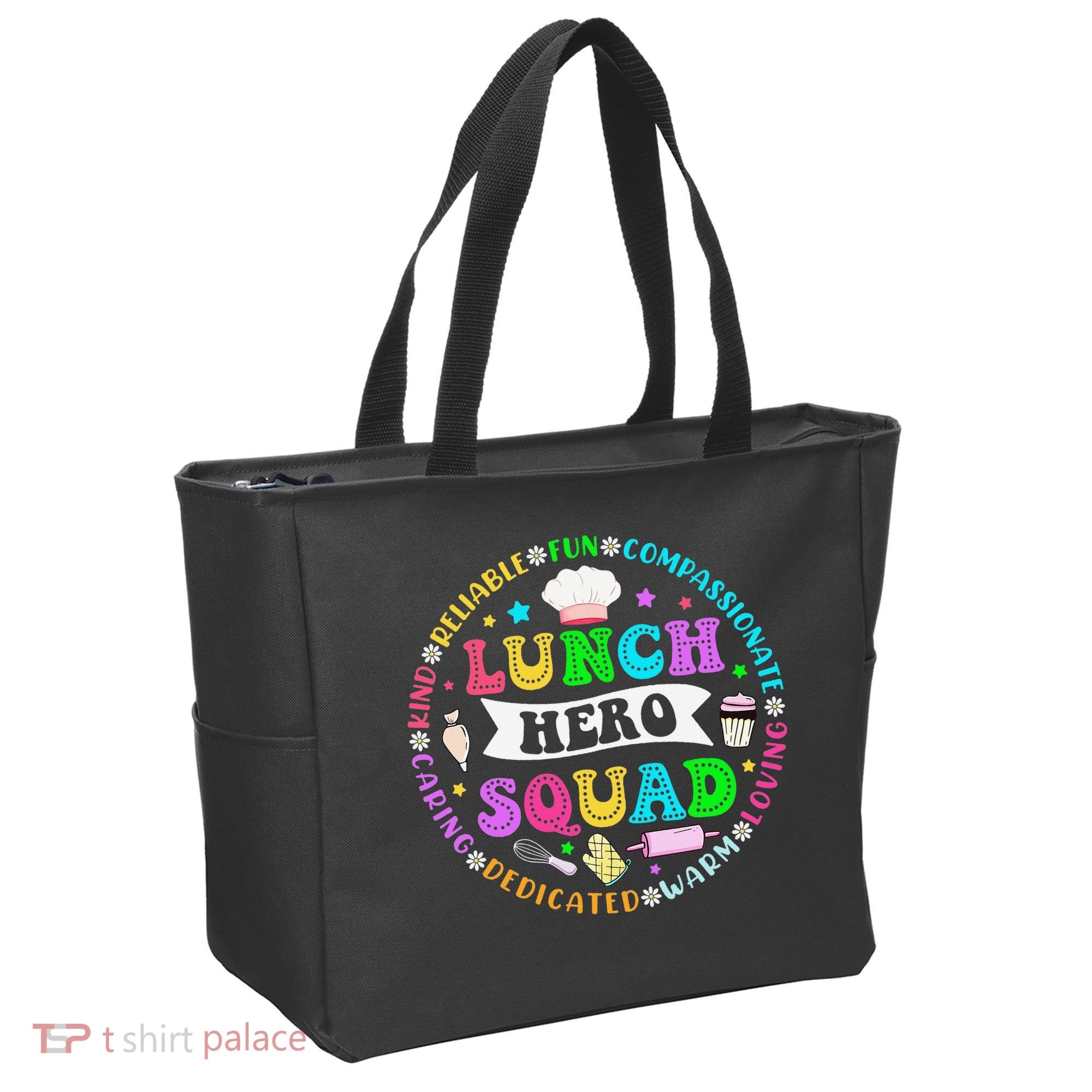 School Lunch Hero Squad Funny Cafeteria Workers Lunch Lady Tote Bag