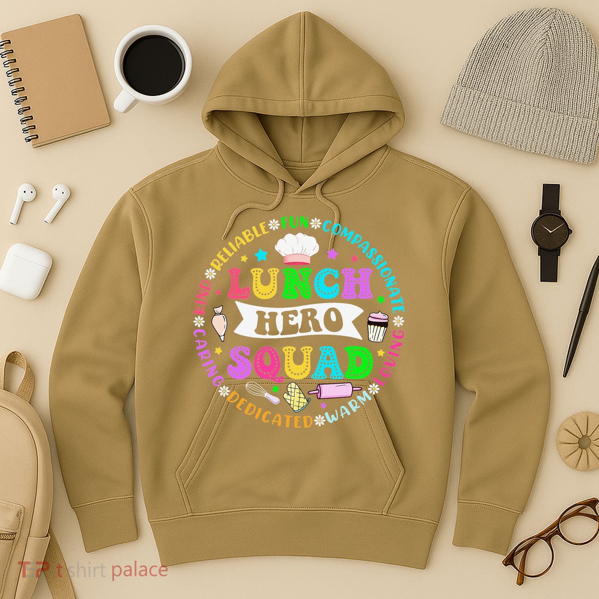 School Lunch Hero Squad Funny Cafeteria Workers Lunch Lady Hoodie