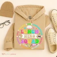 School Lunch Hero Squad Funny Cafeteria Workers Lunch Lady Hoodie thumb 4