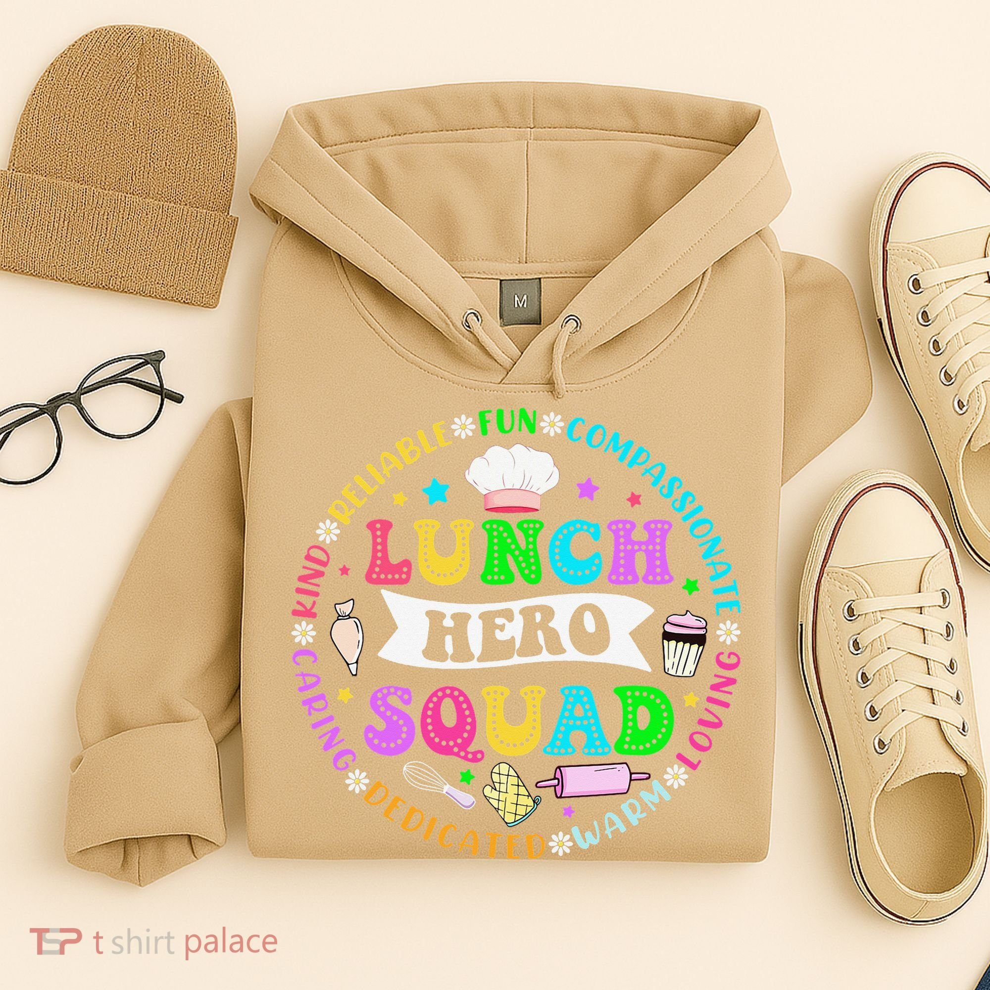 School Lunch Hero Squad Funny Cafeteria Workers Lunch Lady Hoodie