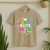 School Lunch Hero Squad Funny Cafeteria Workers Lunch Lady T-Shirt thumb 2