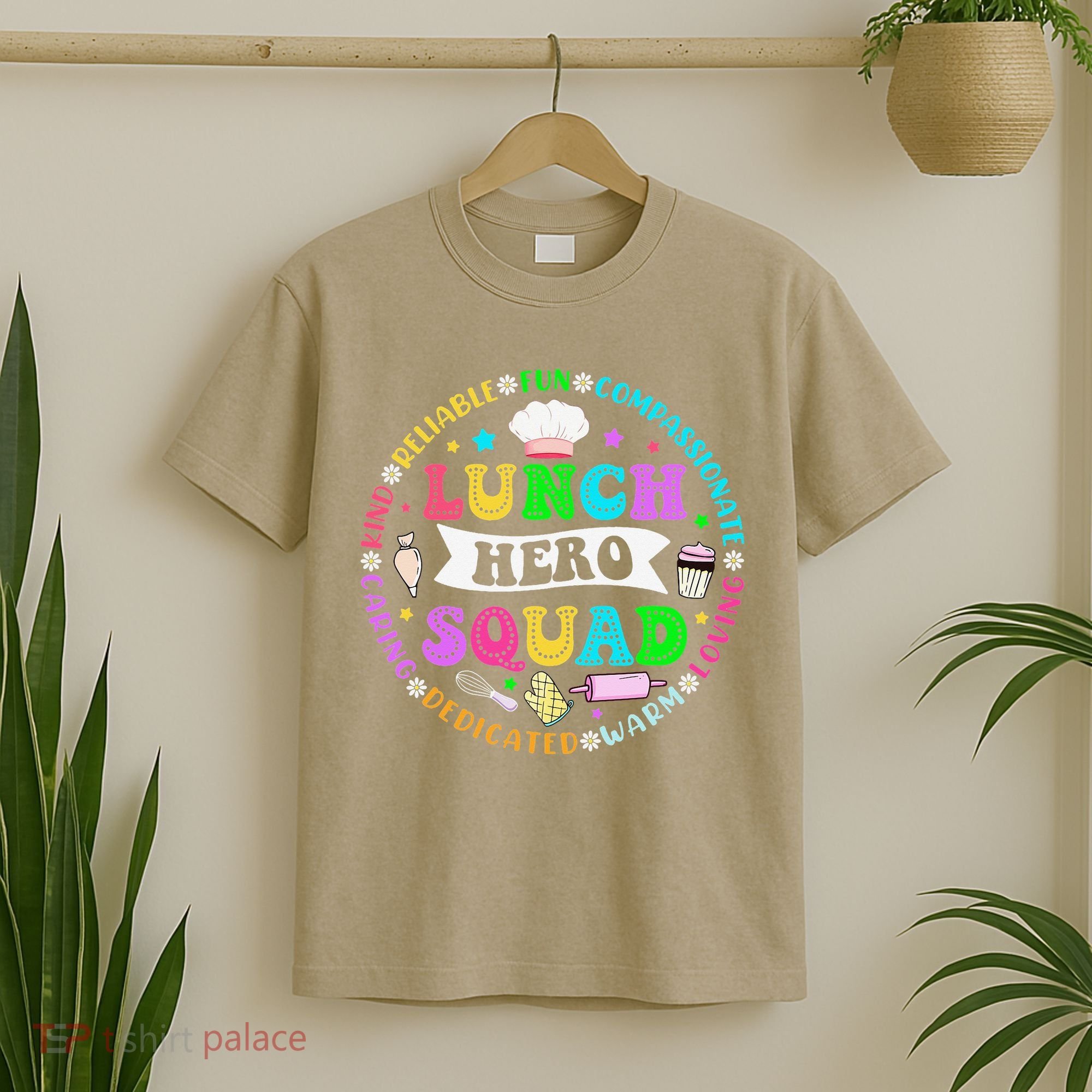 School Lunch Hero Squad Funny Cafeteria Workers Lunch Lady T-Shirt