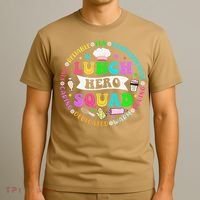 School Lunch Hero Squad Funny Cafeteria Workers Lunch Lady T-Shirt thumb 3
