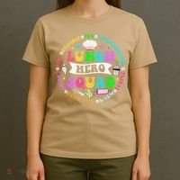 School Lunch Hero Squad Funny Cafeteria Workers Lunch Lady T-Shirt thumb 4