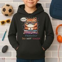 Sarcastic Loner Introvert Not A Friendly Do Not Touchs Kids Hoodie thumb 2