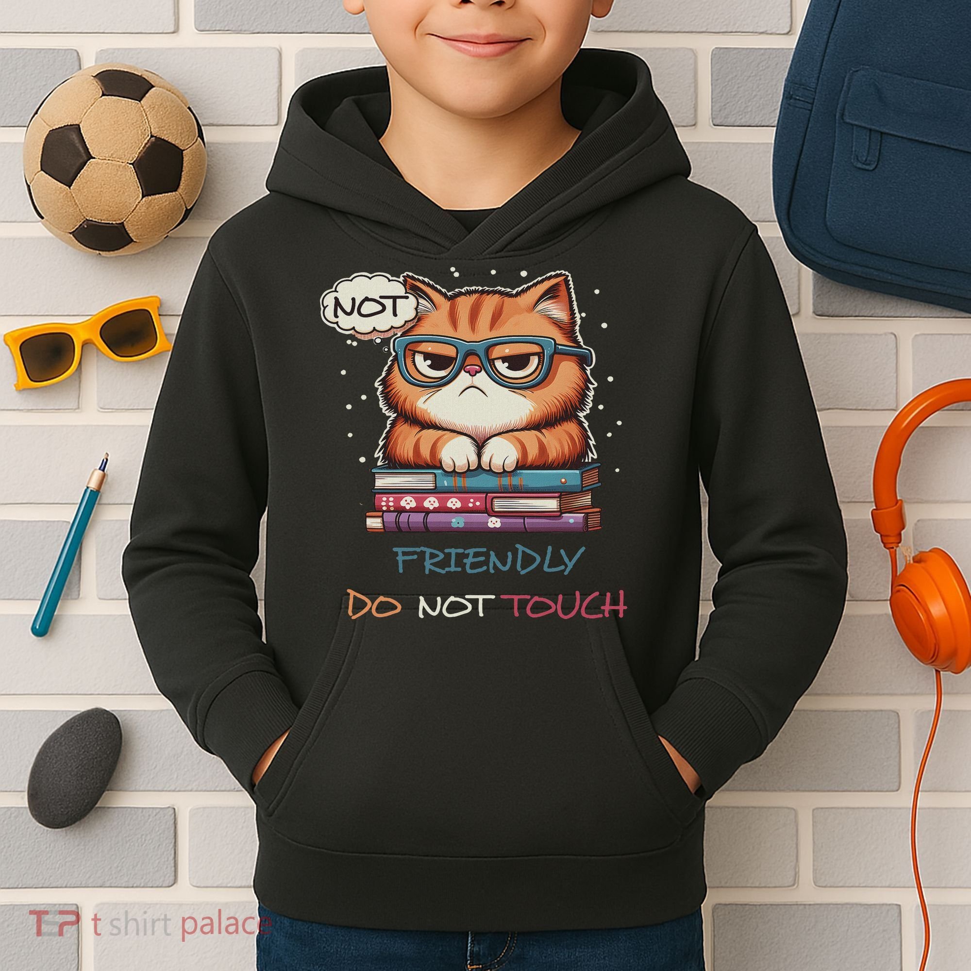 Sarcastic Loner Introvert Not A Friendly Do Not Touchs Kids Hoodie