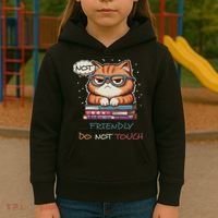 Sarcastic Loner Introvert Not A Friendly Do Not Touchs Kids Hoodie thumb 3