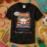 Sarcastic Loner Introvert Not A Friendly Do Not Touchs Kids T-Shirt thumb 3