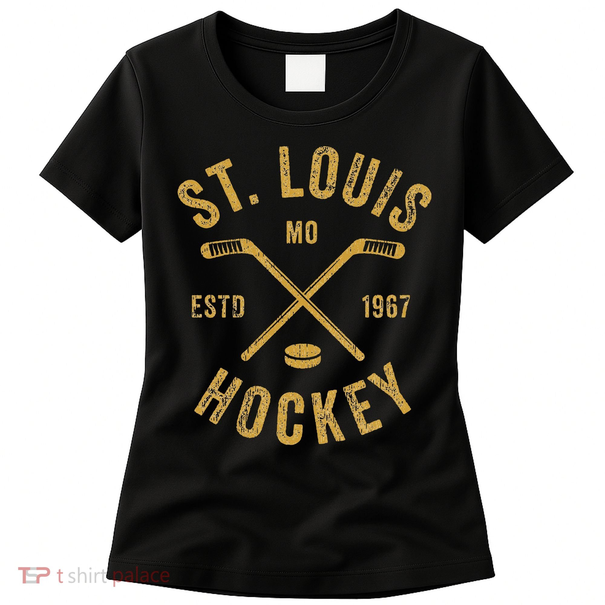 St. Louis Ice Hockey Hoodie Crossed Sticks Women's T-Shirt