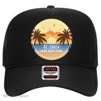 St Lucia Is My Happy Place Fun Beach Vacation Palm Trees Su Meaningful Gift Hat thumb 0